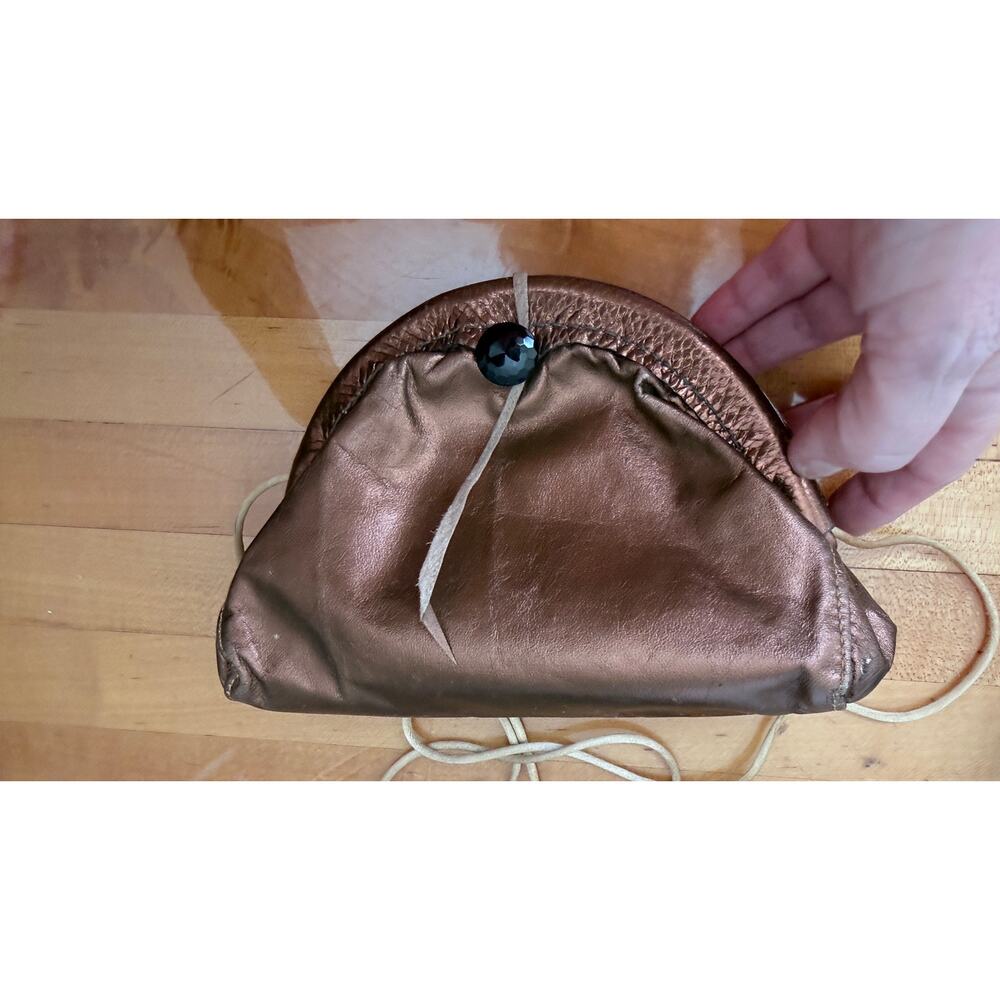 Vintage Arto Leather Products New York Brown Leather Evening Purse ✨